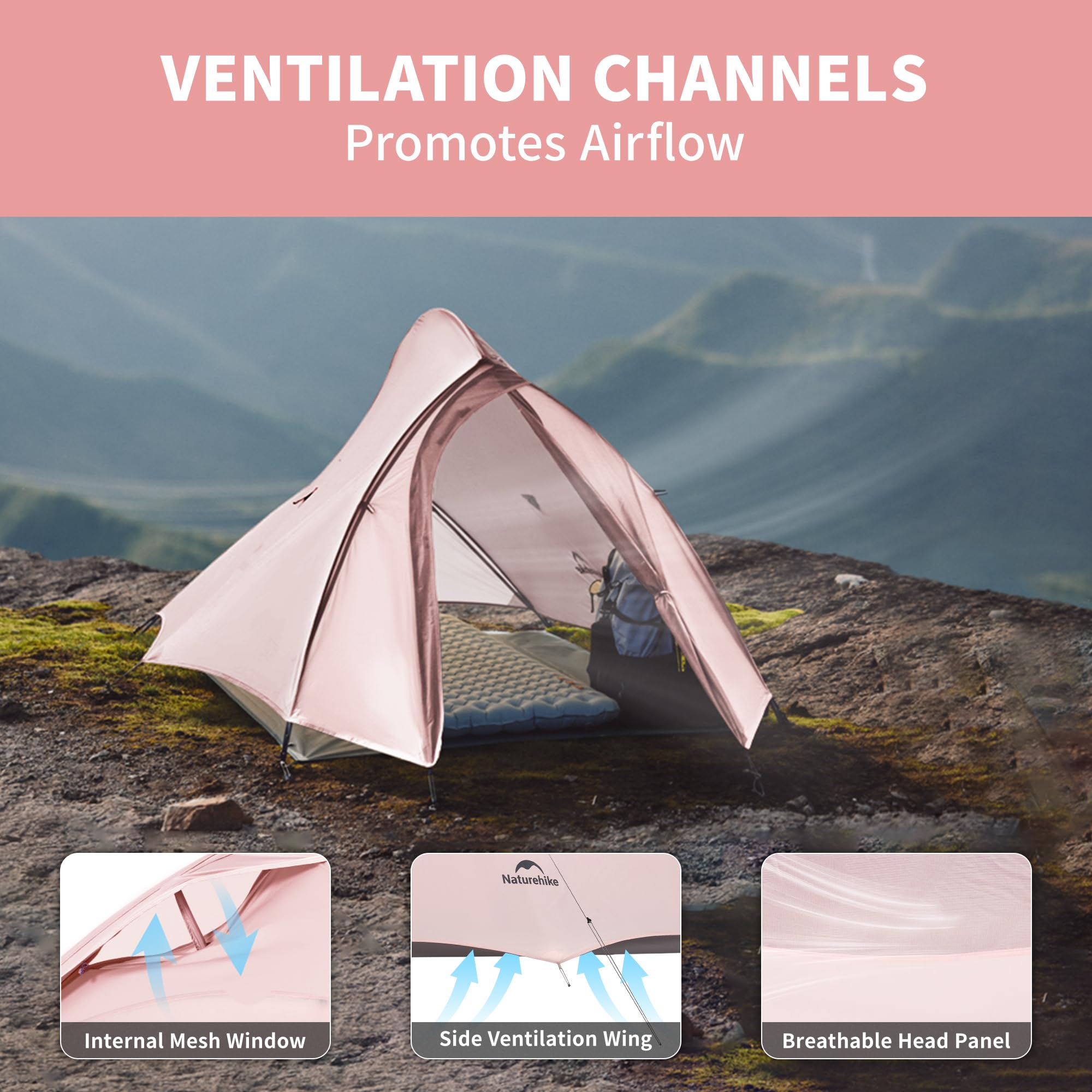 Amazon.co.jp: Naturehike Cloud-Up 1人用テント 軽量バックパッキング